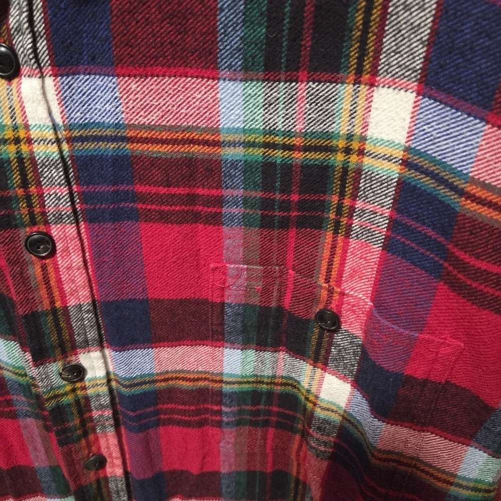 Vintage Polo Ralph Lauren Country Men's Flannel Red Tartan Plaid Size 4XL Big